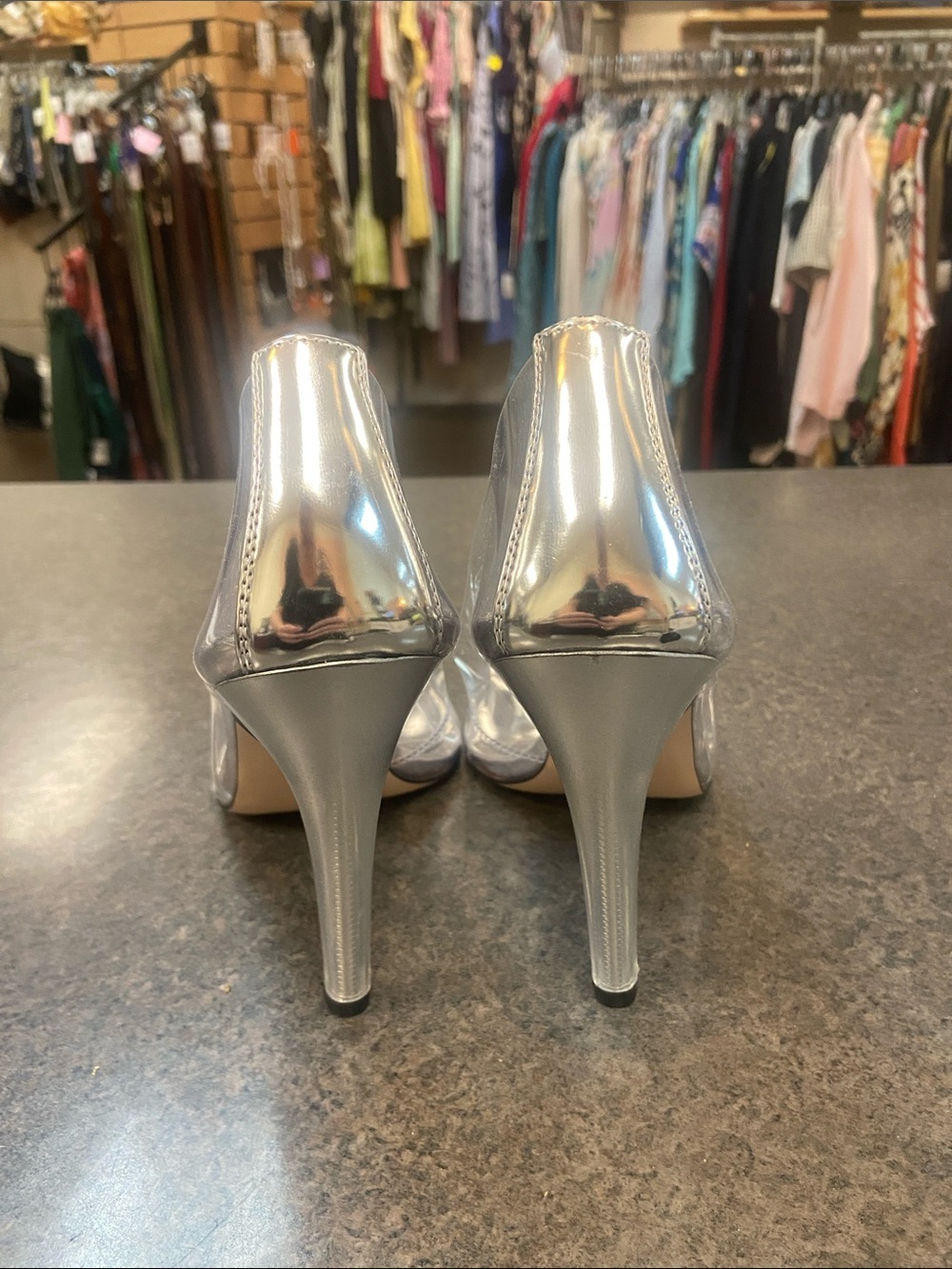 Good American Clear PVC Pointed-Toe Pumps - Picture 4 of 5